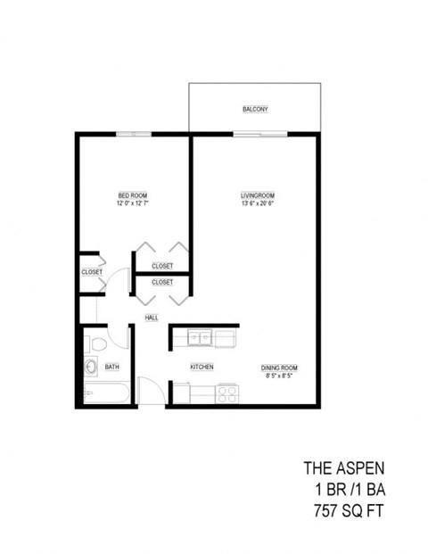 Floor plan at Eden Glen, Eden Prairie, Minnesota